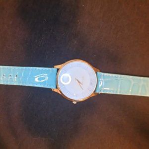 Milestone Teal and Silver Costume Jewelry Watch